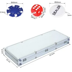 Homcom - Juego de Póker Aluminio* Juegos Y Puzzles|Friki Zone