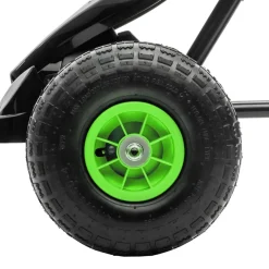 Homcom - Kart de pedales Negro/Verde