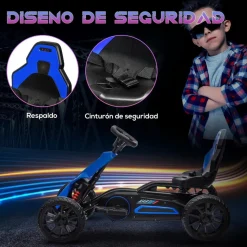 Homcom - Kart Eléctrico Azul