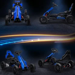 Homcom - Kart Eléctrico Azul