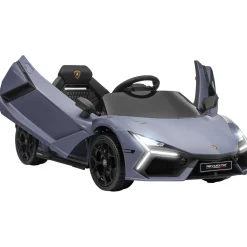 AIYAPLAY Homcom - Lamborghini Revuelto eléctrico Gris con mando* Vehículos De Batería O A Pedales