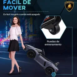AIYAPLAY Homcom - Lamborghini Revuelto eléctrico Gris con mando* Vehículos De Batería O A Pedales