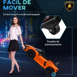 AIYAPLAY Homcom - Lamborghini Revuelto eléctrico Naranja con mando