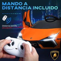 AIYAPLAY Homcom - Lamborghini Revuelto eléctrico Naranja con mando