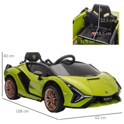 Homcom - Lamborghini SIAN eléctrico verde