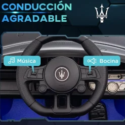 AIYAPLAY Homcom - Maserati GT2 eléctrico Azul con mando