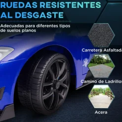 AIYAPLAY Homcom - Maserati GT2 eléctrico Azul con mando