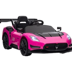 AIYAPLAY Homcom - Maserati GT2 eléctrico Rosa con mando* Vehículos De Batería O A Pedales