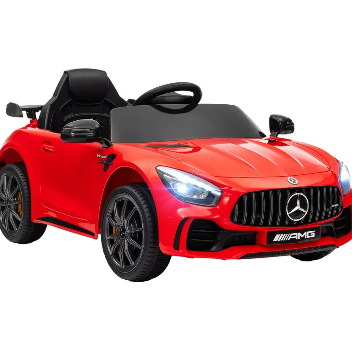 AIYAPLAY Homcom - Mercedes AMG GTR Batería con mando a distancia Rojo* Vehículos De Batería O A Pedales