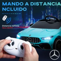 AIYAPLAY Homcom - Mercedes Benz AMG CLA 45 eléctrico Azul con mando* Vehículos De Batería O A Pedales