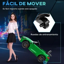 AIYAPLAY Homcom - Mercedes Benz AMG GTR eléctrico Verde con mando