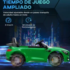 AIYAPLAY Homcom - Mercedes Benz AMG GTR eléctrico Verde con mando