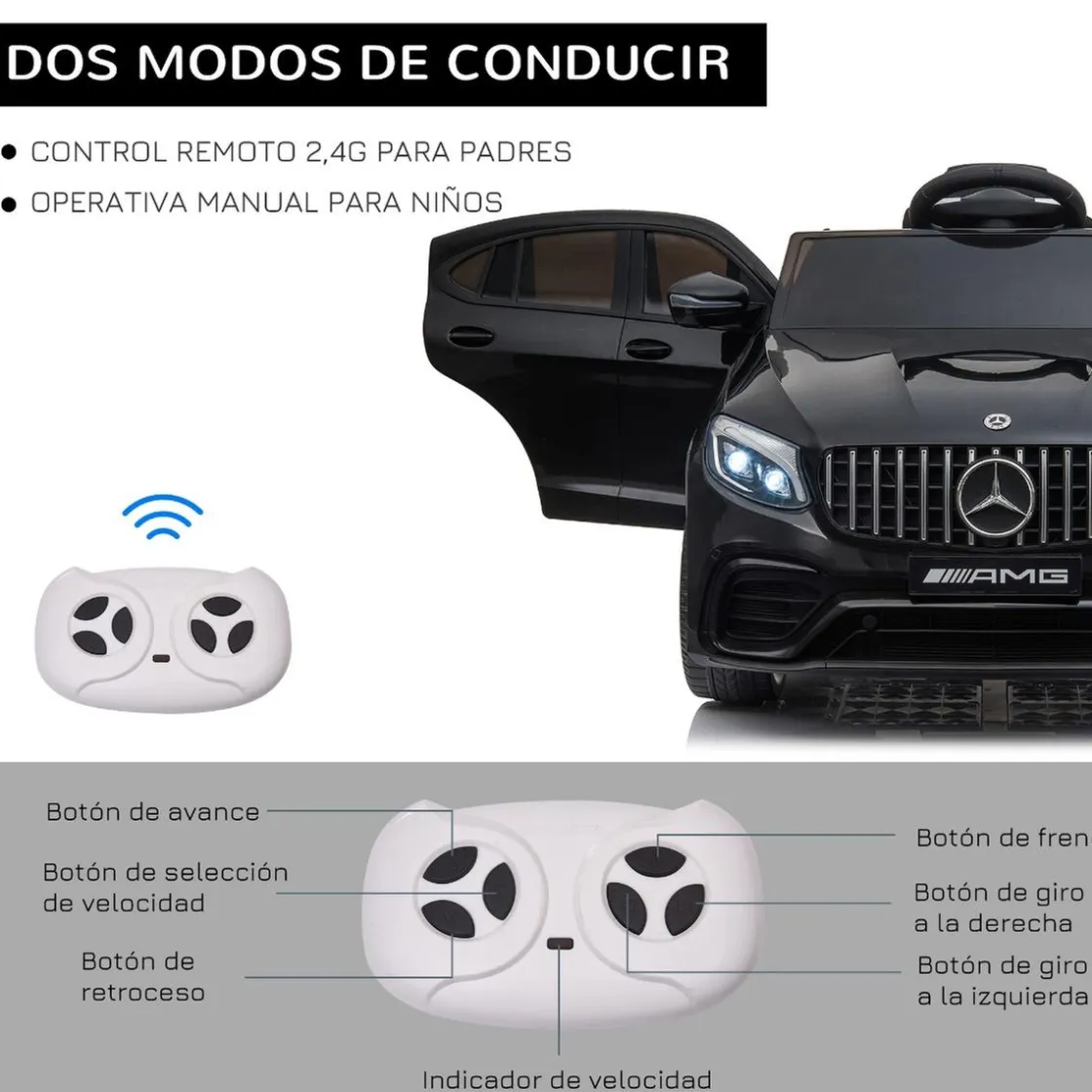 Homcom - Mercedes GLC Coupe Batería con control remoto