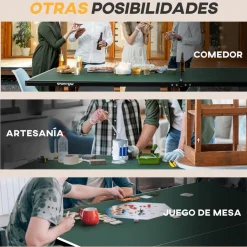 Homcom - Mesa de ping pong plegable