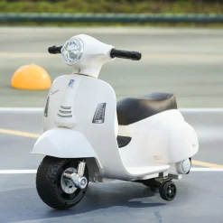 Homcom - Mini moto Eléctrica Vespa Blanco* Vehículos De Batería O A Pedales