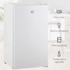 Homcom - Mini Nevera Blanca con Congelador 91L* Figuras De Acción