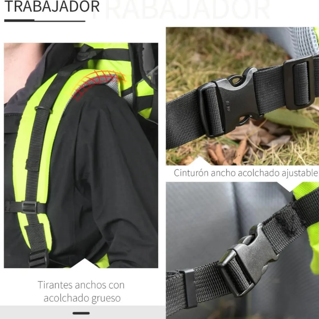 Homcom - Mochila porta-bebés verde 85 cm* Portabebés Y Bici·Portabebés Y Mochilas