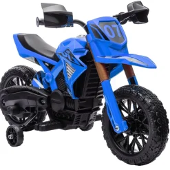 AIYAPLAY Homcom - Moto eléctrica batería 6 V Azul* Vehículos De Batería O A Pedales