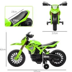 AIYAPLAY Homcom - Moto eléctrica batería 6 V Verde