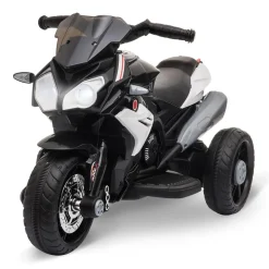 Homcom - Moto eléctrica batería 3 ruedas Trimoto Negro y Blanco* Vehículos De Batería O A Pedales