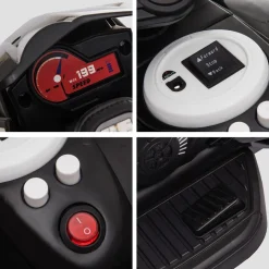 Homcom - Moto eléctrica batería 3 ruedas Trimoto Negro y Blanco* Vehículos De Batería O A Pedales