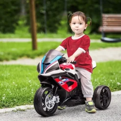 Homcom - Moto eléctrica BMW HP4 roja* Vehículos De Batería O A Pedales