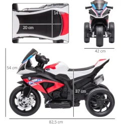 Homcom - Moto eléctrica BMW HP4 roja* Vehículos De Batería O A Pedales