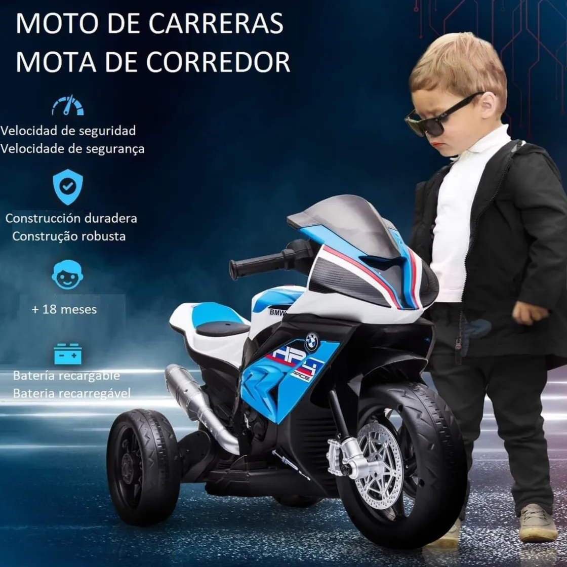 Homcom - Moto eléctrica BMW HP4 azul