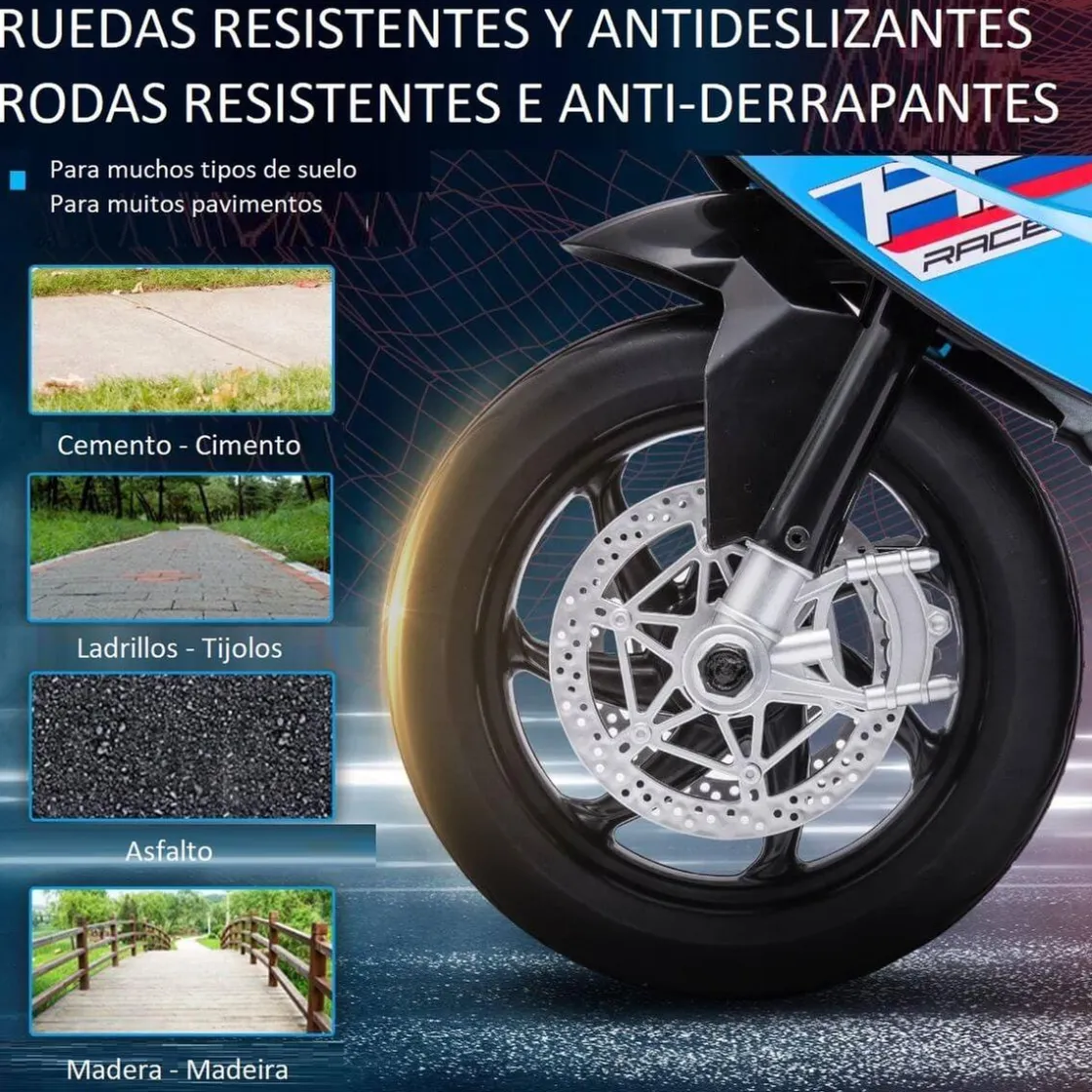 Homcom - Moto eléctrica BMW HP4 azul