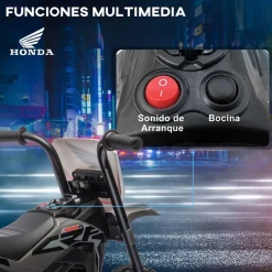 Homcom - Moto eléctrica Honda CRF450RL Gris