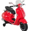 Homcom - Moto eléctrica infantil roja - Vespa Scooter* Vehículos De Batería O A Pedales