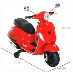 Homcom - Moto Eléctrica Infantil Rojo* Vehículos De Batería O A Pedales