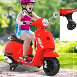 Homcom - Moto Eléctrica Infantil Rojo* Vehículos De Batería O A Pedales