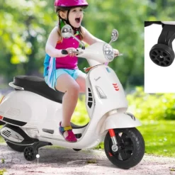 Homcom - Moto Eléctrica Infantil Blanco