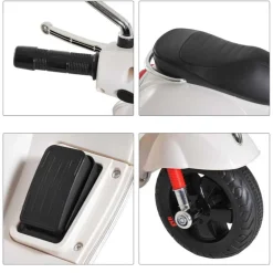 Homcom - Moto Eléctrica Infantil Blanco