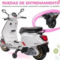 AIYAPLAY Homcom - Moto eléctrica infantil Vespa Blanco