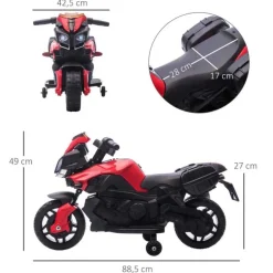Homcom - Moto Eléctrica para Niños 6V* Vehículos De Batería O A Pedales
