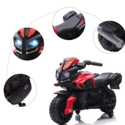 Homcom - Moto Eléctrica para Niños 6V* Vehículos De Batería O A Pedales