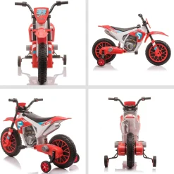Homcom - Moto eléctrica rojo-blanco* Vehículos De Batería O A Pedales