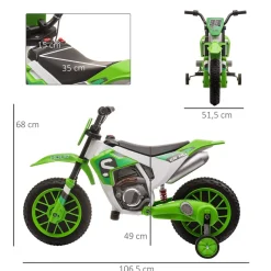 Homcom - Moto eléctrica 12V verde* Vehículos De Batería O A Pedales