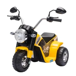 Homcom - Moto eléctriva 6V 3 ruedas amarillo