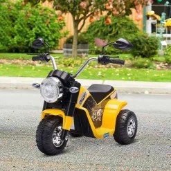 Homcom - Moto eléctriva 6V 3 ruedas amarillo