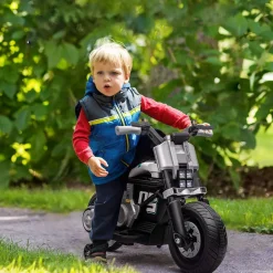 Homcom - Moto eléctriva 6V blanco/negro