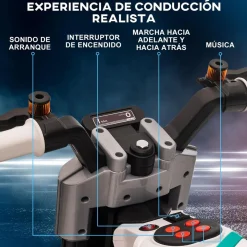 Homcom - Moto eléctriva 6V blanco/negro