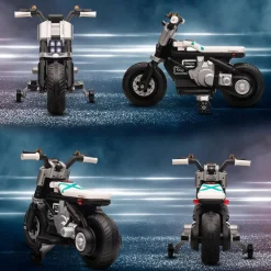 Homcom - Moto eléctriva 6V blanco/negro