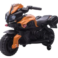 Homcom - Moto infantil eléctrica negra y naranja
