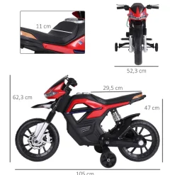 Homcom - Moto infantil eléctrica Trial con batería* Vehículos De Batería O A Pedales