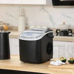 Homcom - Máquina Hielo Negro 105W