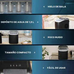 Homcom - Máquina Hielo Negro 105W