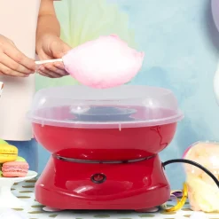 Homcom - Máquina Roja de Algodón de Azúcar* Figuras De Acción